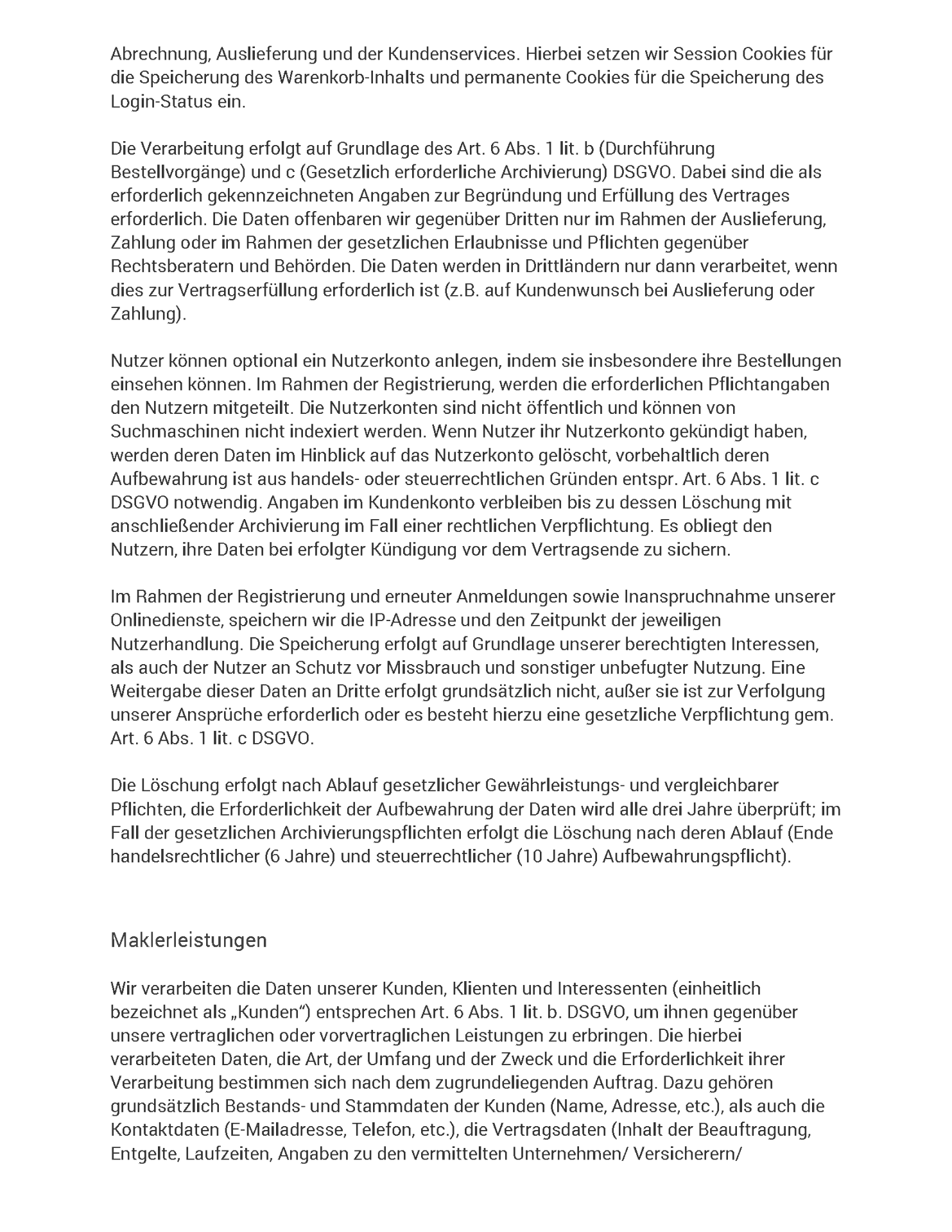 Datenschutzerklärung Seite 7