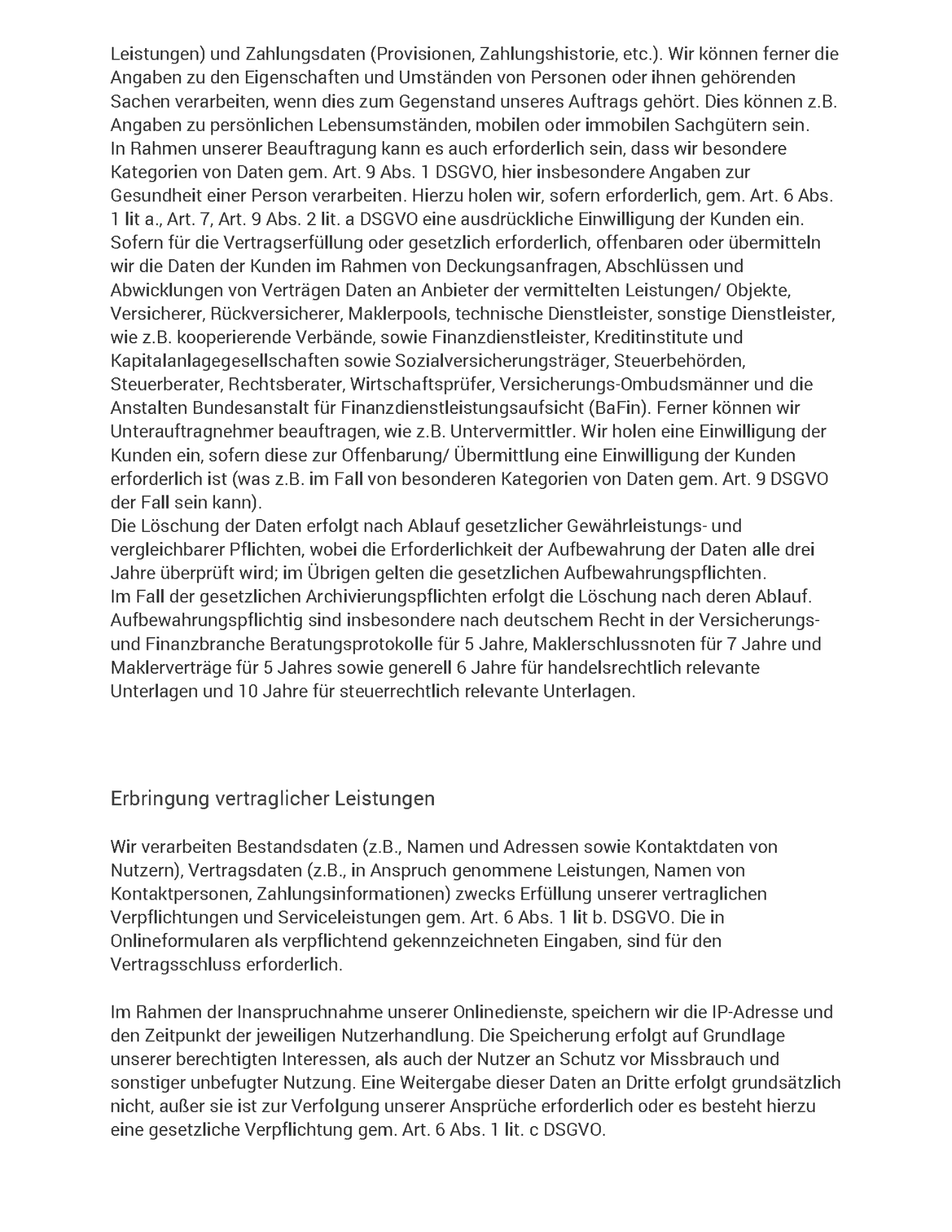 Datenschutzerklärung Seite 8