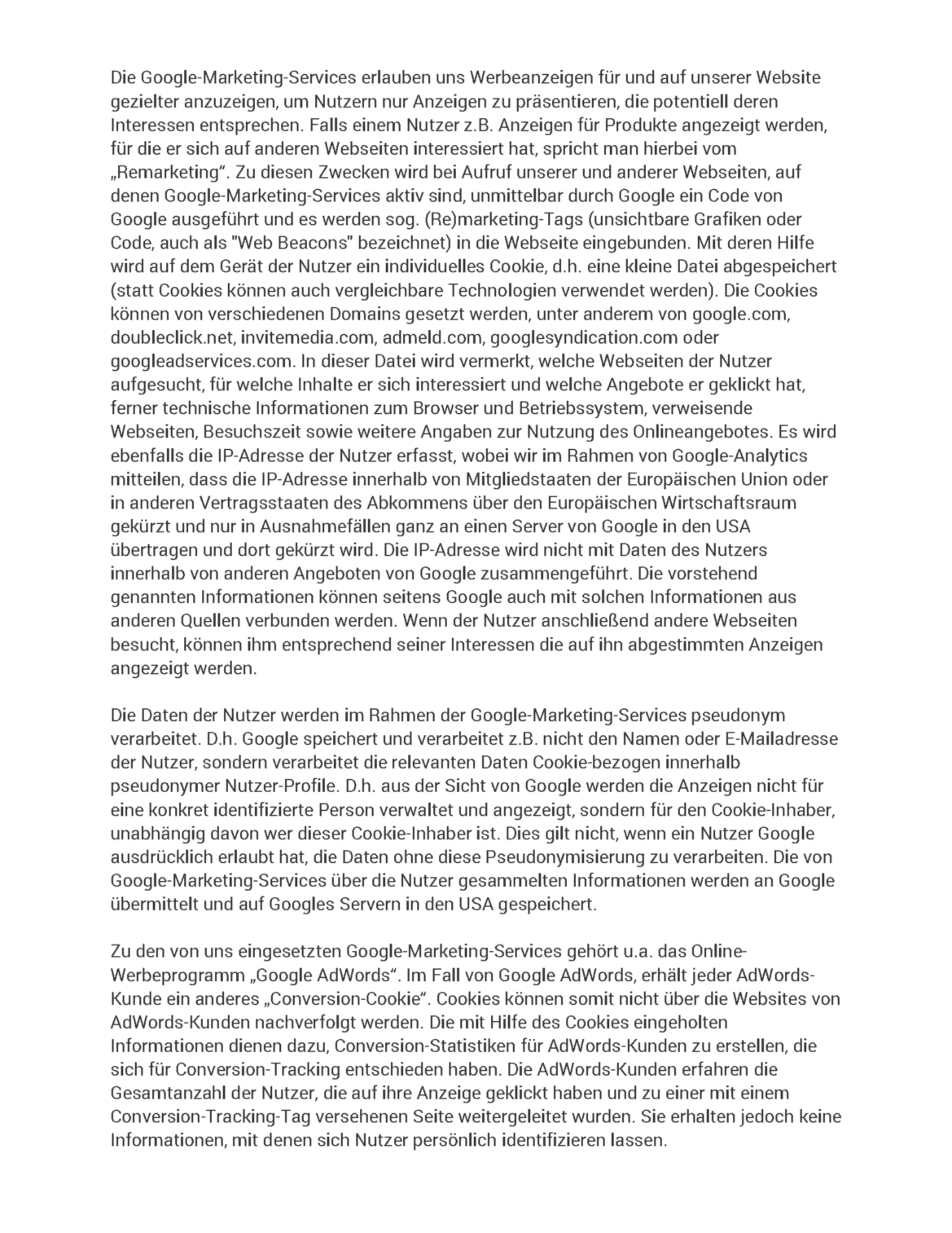 Datenschutzerklärung Seite 16